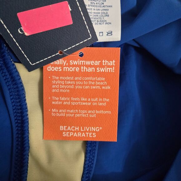 Lands' End Beach Living Swim Mini Skirt Bottoms Size 18 Cosmic Blue - Picture 15 of 15